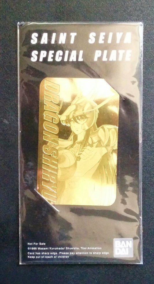 Bandai Saint Seiya Myth Cloth Special Metal Plate Dragon Shiryu Gold Ver - Lavits Figure