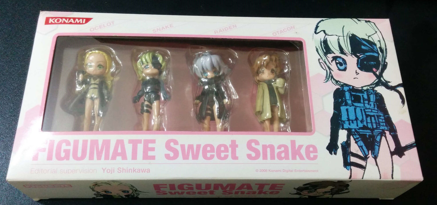 Konami Figumate Metal Gear Solid 4 MGS4 Sweet Snake 4 Trading Collection Figure Set - Lavits Figure