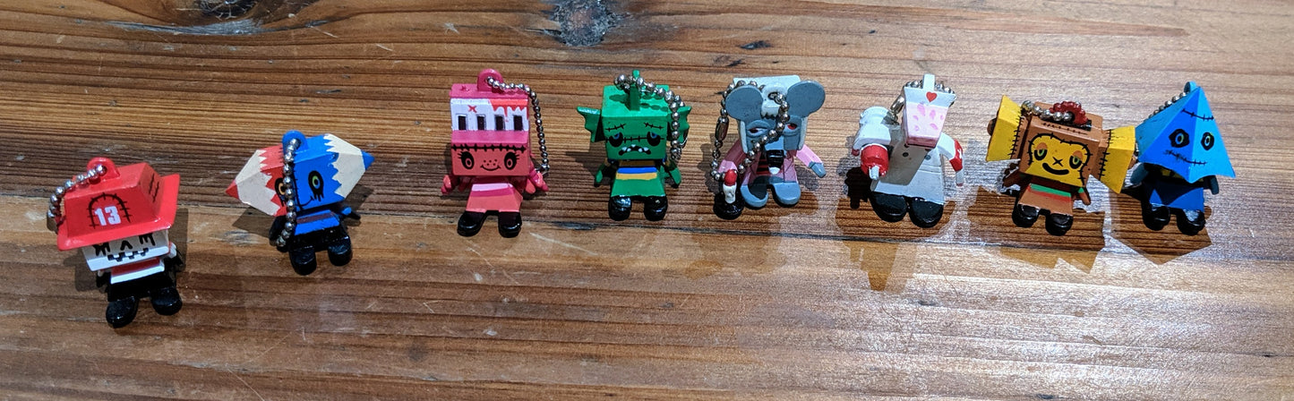 Yujin Gregory Horror Show Gashapon 8 Swing Strap Figure Set Used
