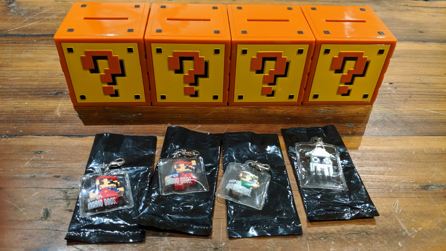 Unifive Nintendo Dotgraphics Mascot In ? Bank 4 Trading Figure Set