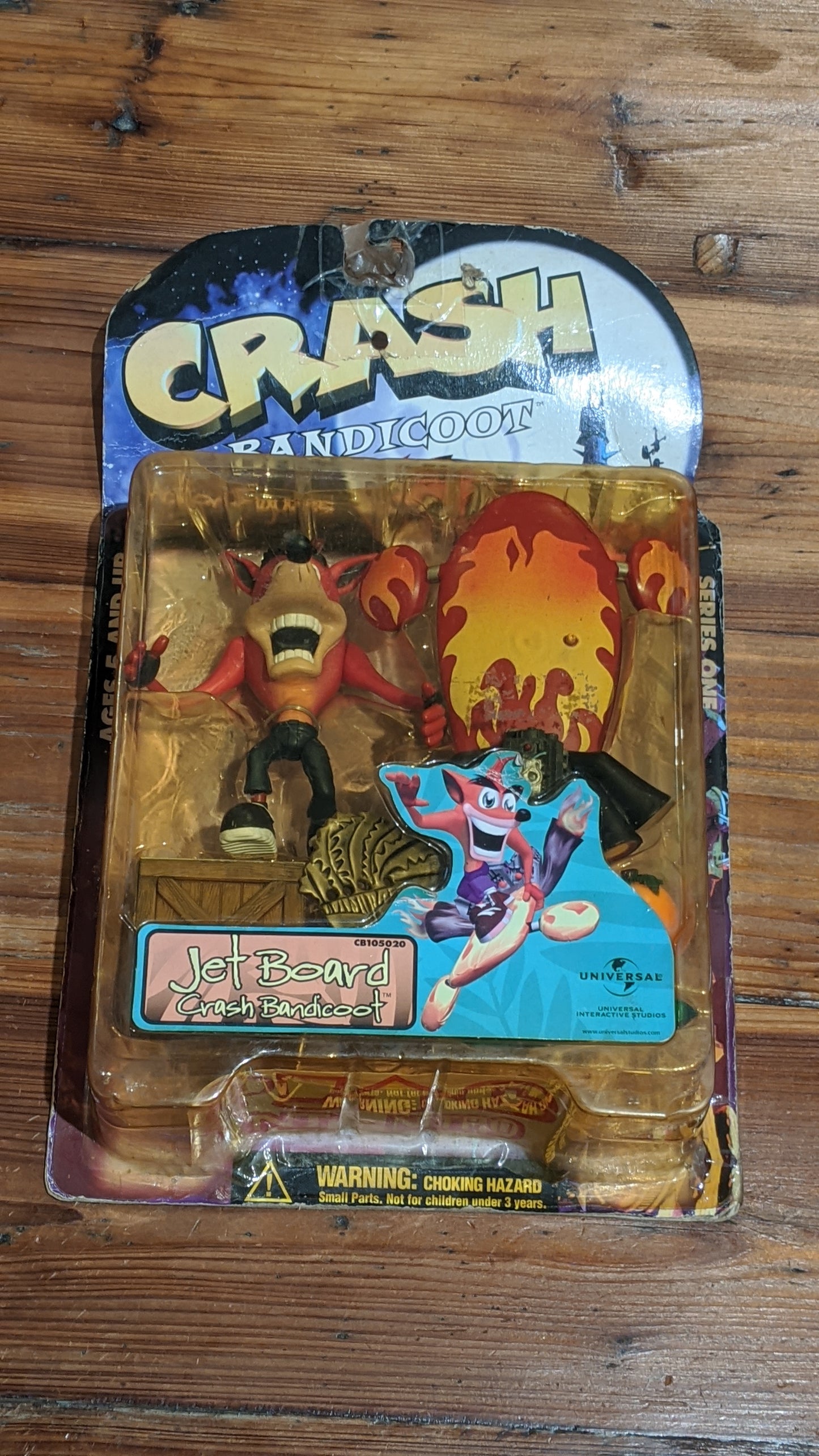 Resaurus 1999 Crash Bandicoot Action Series 1 Jet Board Crash Bandicoot Figure