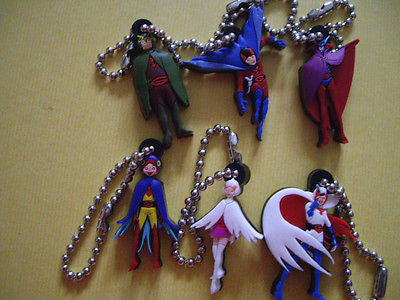 Japan Anime Science Ninja Team Gatchaman 6 1.5" Key Chain Strap Set Figure - Lavits Figure
