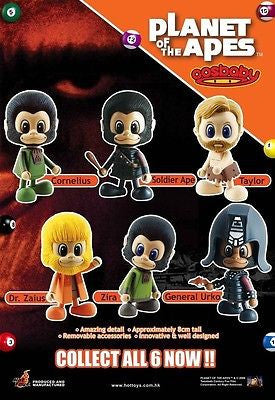 Hot Toys Cosbaby Planet Of The Apes 3" 6+1 Secret 7 Mini Action Figure Set - Lavits Figure