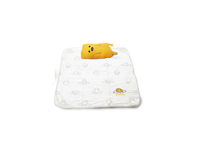 Sanrio Gudetama Family Mart Limited Egg Sushi Ver 14" Plush Doll Blanket - Lavits Figure
 - 2