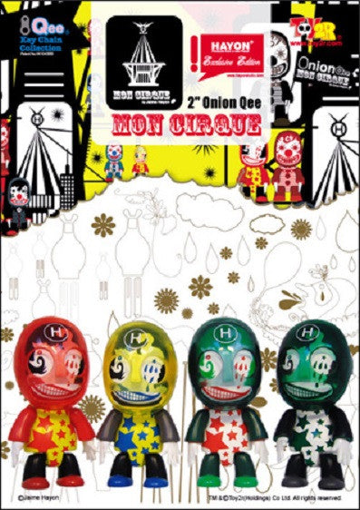 Toy2R Jaime Hayon Qee Key Chain Collection Onion Mon Cirque 4 2.5" Figure Set - Lavits Figure
