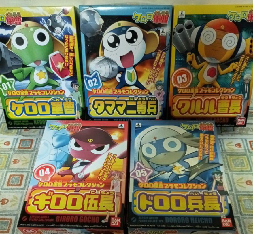 Bandai Keroro Gunso 5 Plastic Model Kit Figure Set