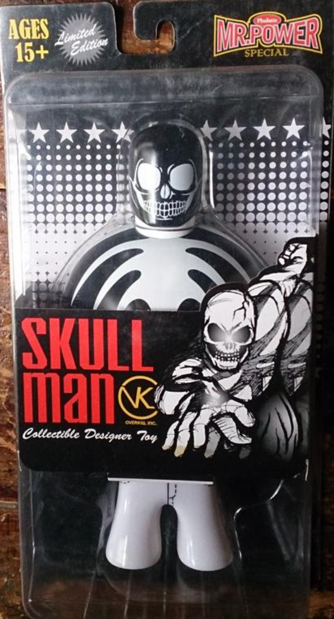 Phalanx Creative 2009 Mr. Power Skullman Black ver 8" Vinyl Figure