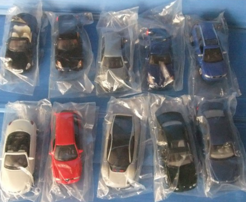 Epoch 1/72 Mtech Metal Miniature Car Collection 10 Trading Figure Set