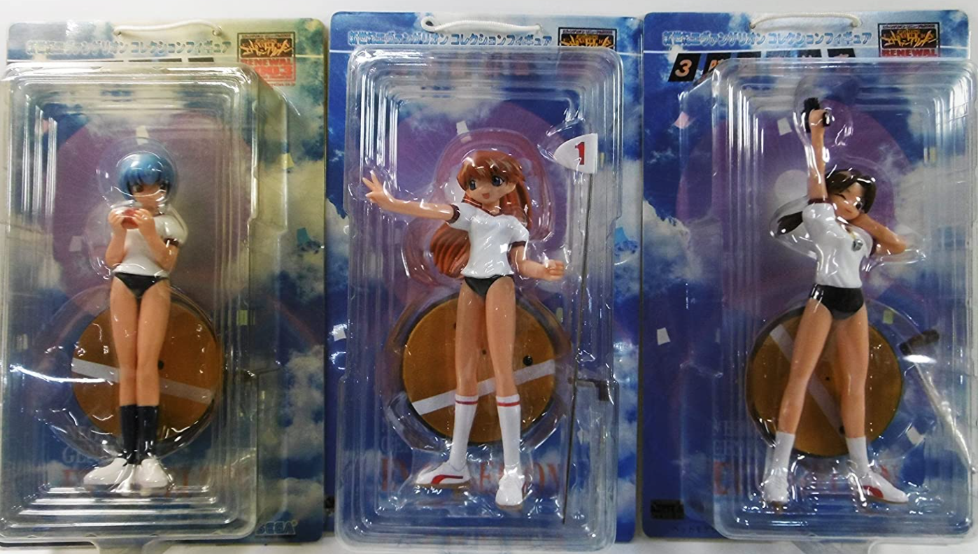 Sega Neon Genesis Evangelion Three Hours Physical Education 3 Trading Figure Set