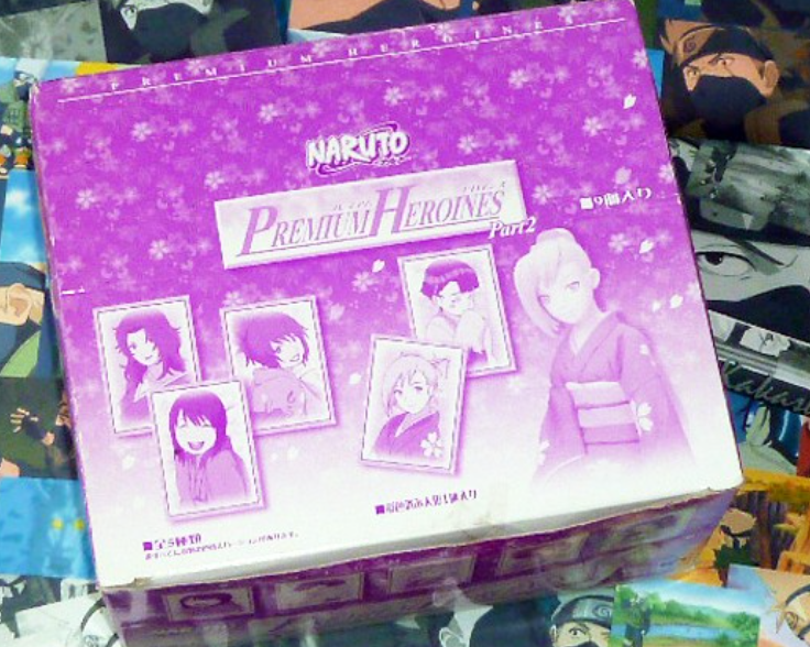 Megahouse Premium Heroines Naruto Kimono 5+4 9 Trading Collection Figure Set