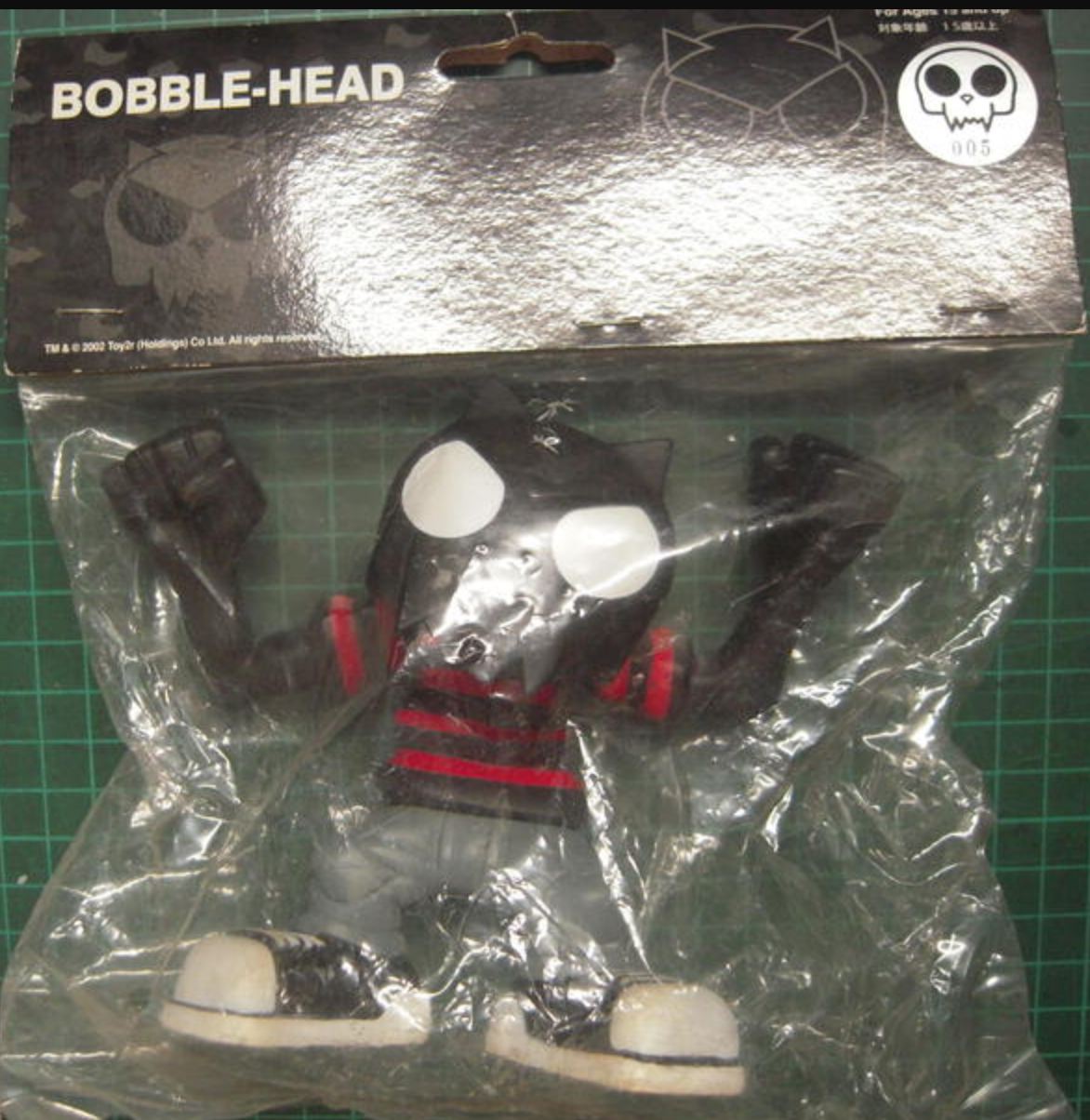 Toy2R 2001 Bobble Head Devil Toyer Red Stripe Shirt ver 4.5" Vinyl Figure