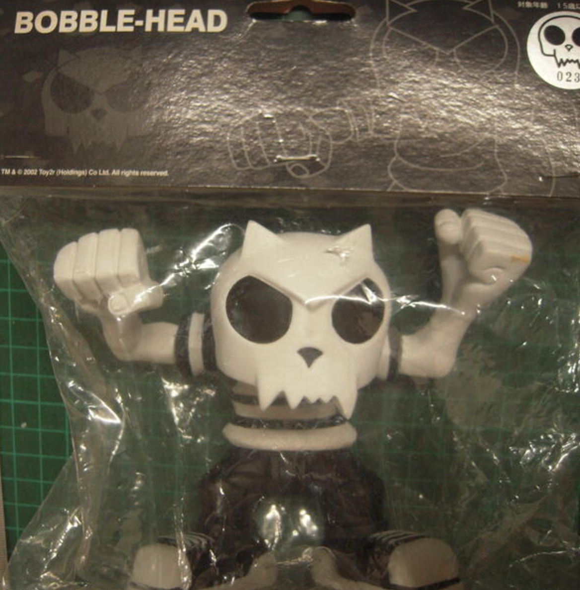 Toy2R 2001 Bobble Head Devil Toyer Black Stripe Shirt ver 4.5" Vinyl Figure