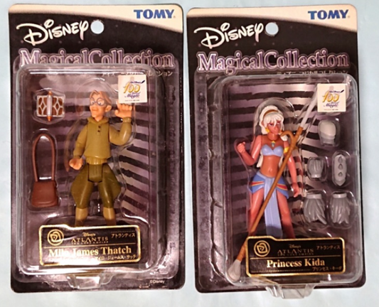 Tomy Disney Magical Collection Atlantis 005 Princess Kida 006 Milo James 2 Trading Figure Set