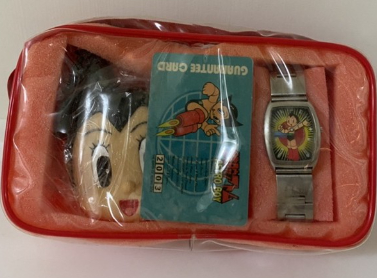 Tezuka Production Astro Boy Watch w/ Bag w/ Coin Wallet Type B