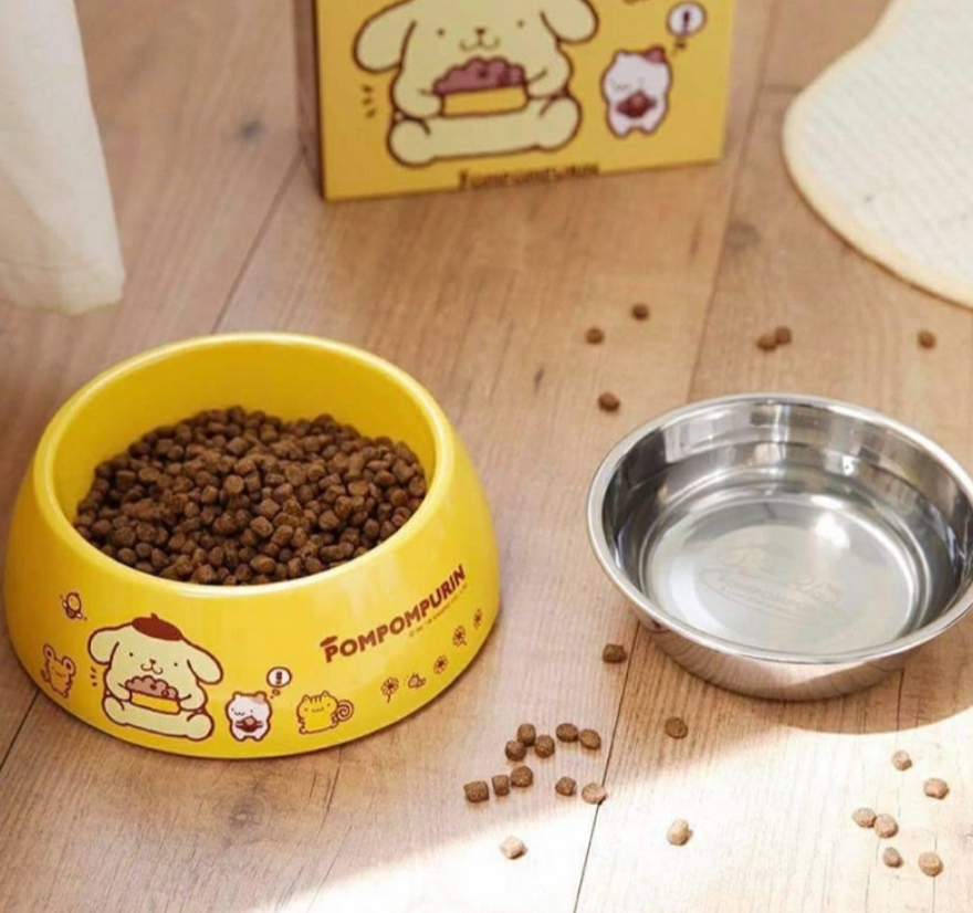 Sanrio Characters Family Mart Limited Pom Pom Purin 304 Stainless Steel Pet Bowl