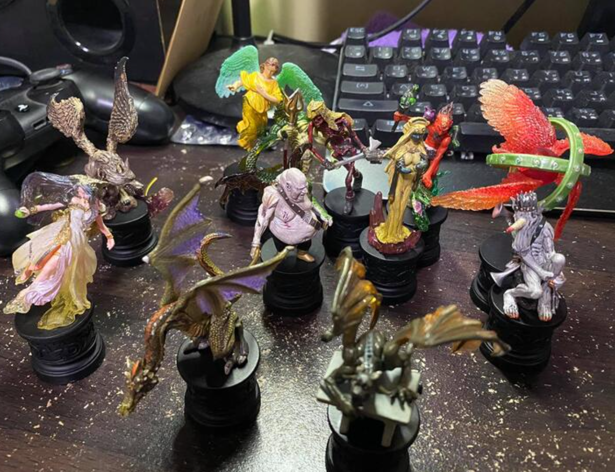 Yanoman Demon's Chronicle Part VIII 8 12 2P Color Chess Figure Set Used