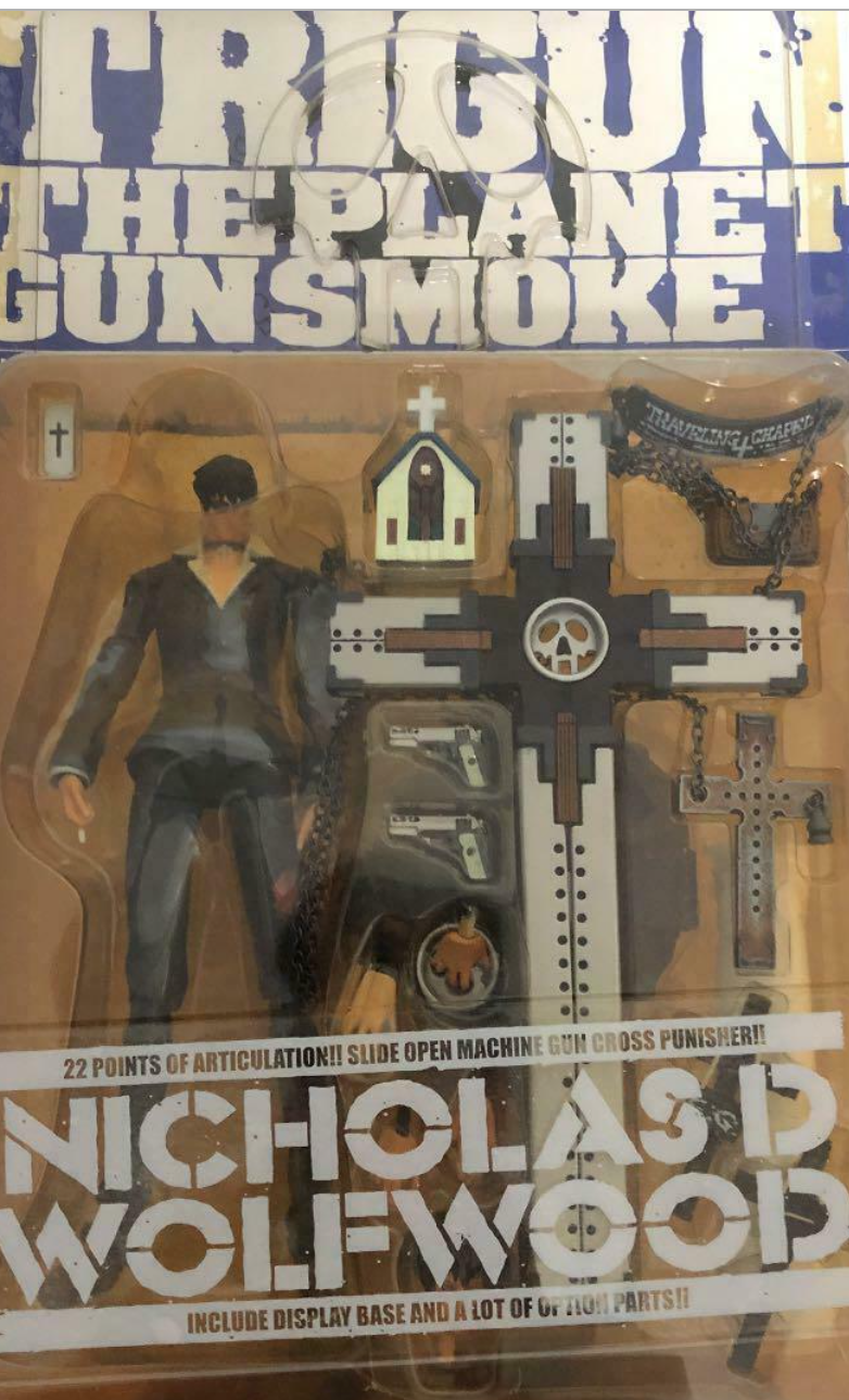 Kaiyodo Trigun The Planet Gun Smoke Nicholas Wolfwood Sunglasses ver Action Figure