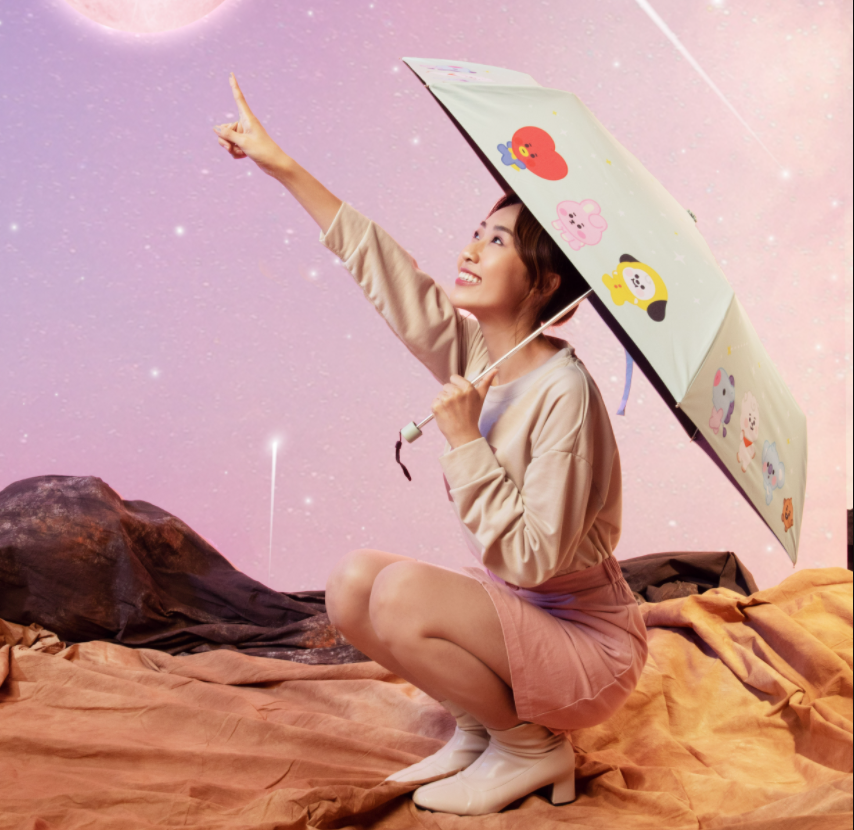 BTS BT21 Taiwan Cosmed Limited Folding Umbrella