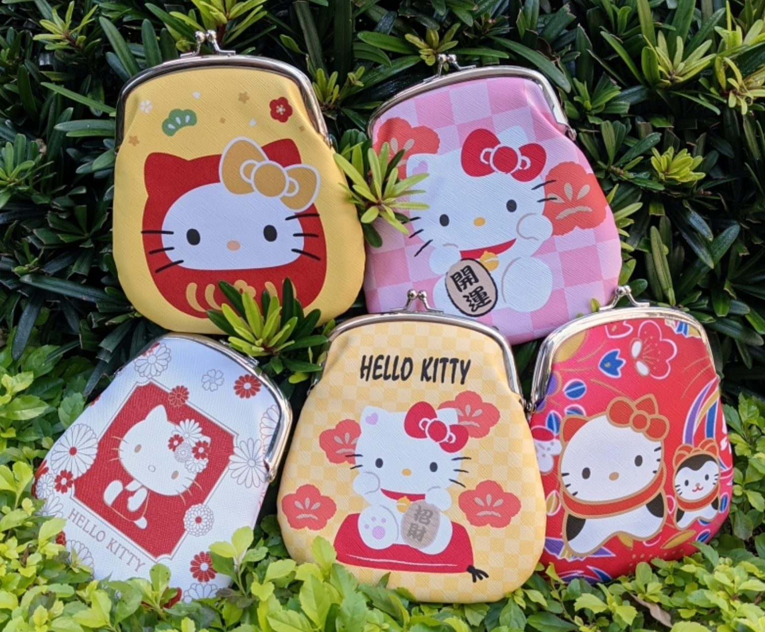 Sanrio Hello Kitty Taiwan 7-11 Limited Big Head Plush Doll Side Bag