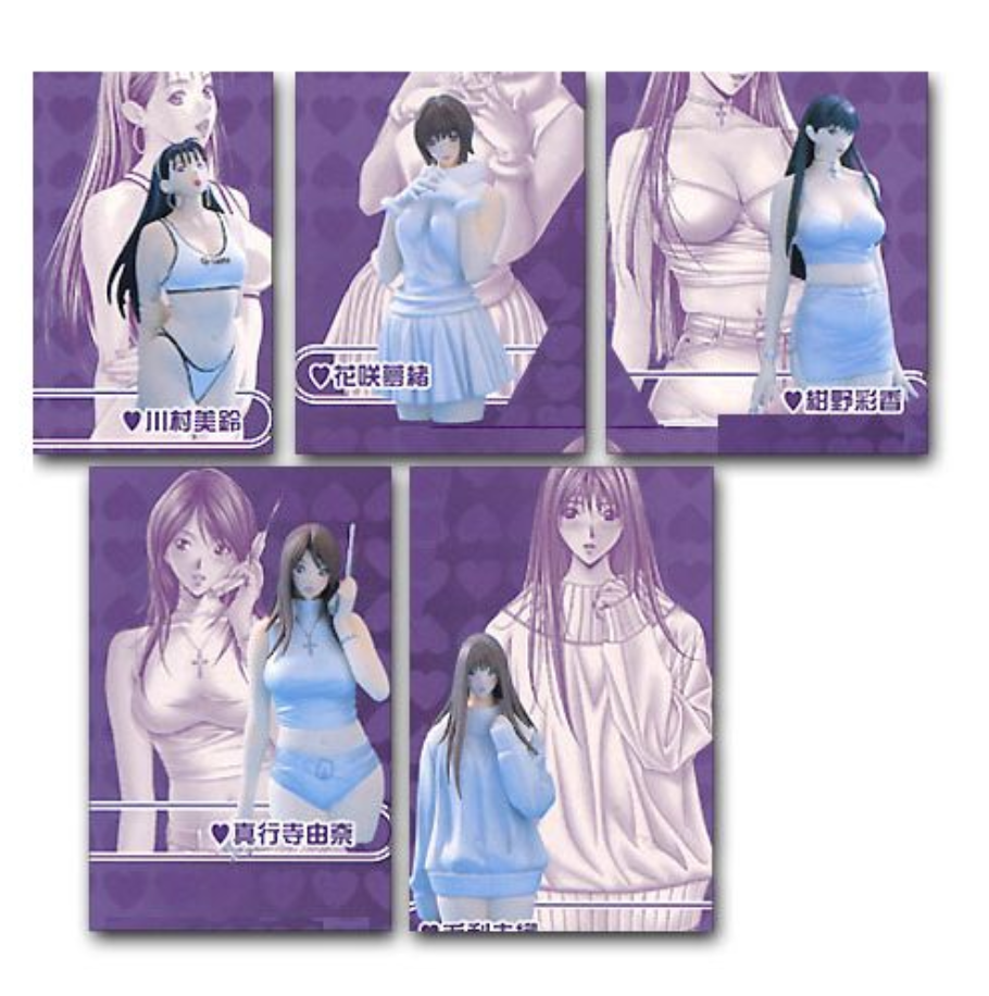 Epoch G-taste Gashapon Bust Model Part 3 Dress in White 5 Collection Figure Set