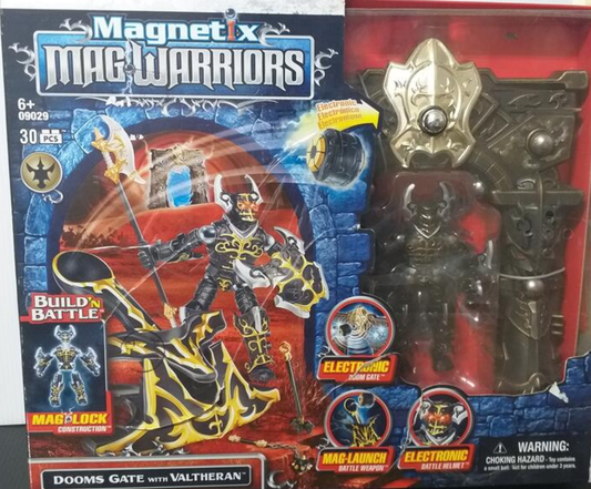 Bandai Megabloks 09029 Magnetix Mag Warriors Dooms Gate With Valtheran Action Figure Set