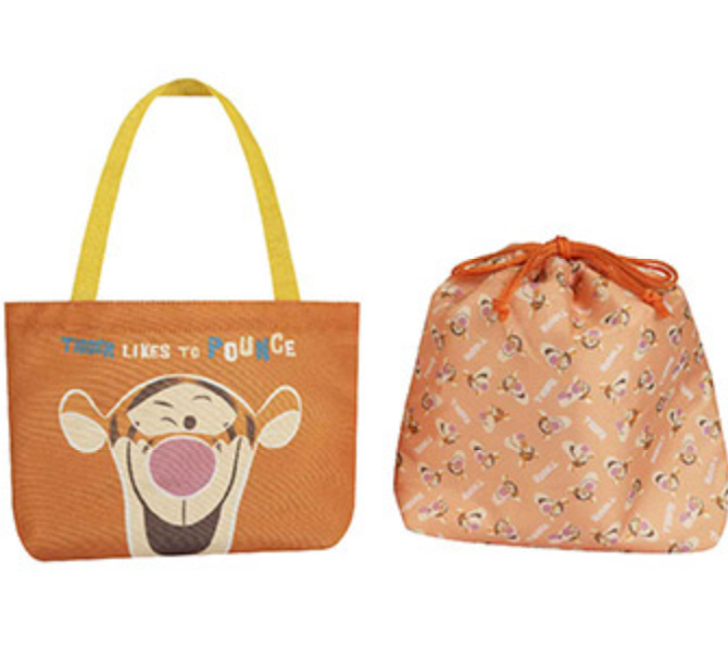 Disney Winnie The Pooh Tiggers Family Mart Taiwan Limited 10" Tote Bag Set Tigger ver