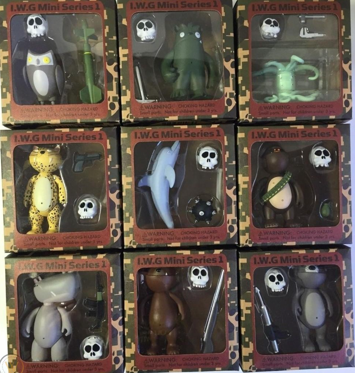 Rocket World IWG Insurgents Wilderness Gruppo Mini Figures Series 1 9 3" Trading Figure Set