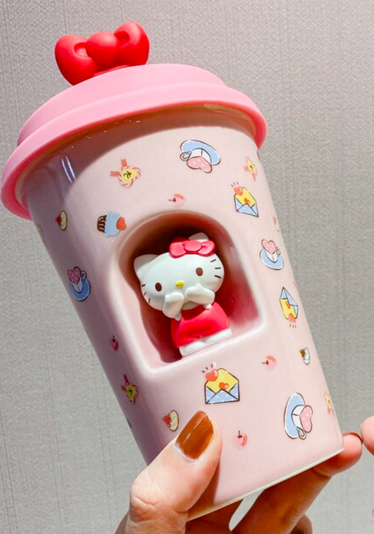 Sanrio Hello Kitty Taiwan 85cafe Limited 400ml Hello Kitty ver Ceramics Cup Figure
