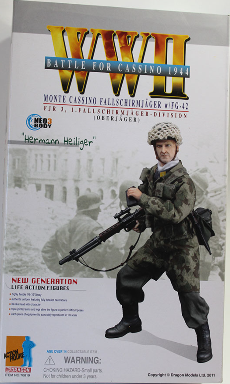 Dragon 1/6 12" WWII Battle For Cassino 1944 Hermann Heiliger Action Figure
