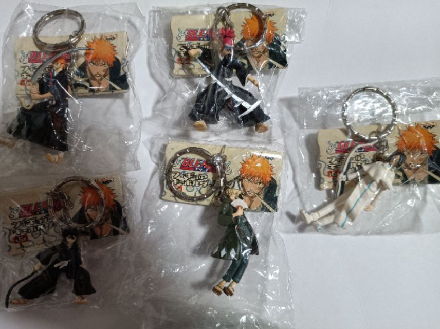 Banpresto Bleach 5 Mascot Strap Key Chain Holder Figure Set Type B