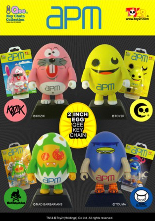 Toy2R Qee Key Chain APM 4 2" Vinyl Figure Set Touma Kozik Toy2R Mad Barbarians