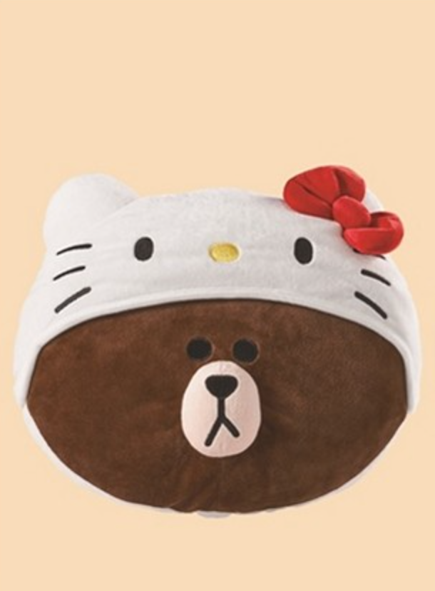 Sanrio Hello Kitty x Line Friends Taiwan 7-11 Limited Plush Doll Brown ver  14