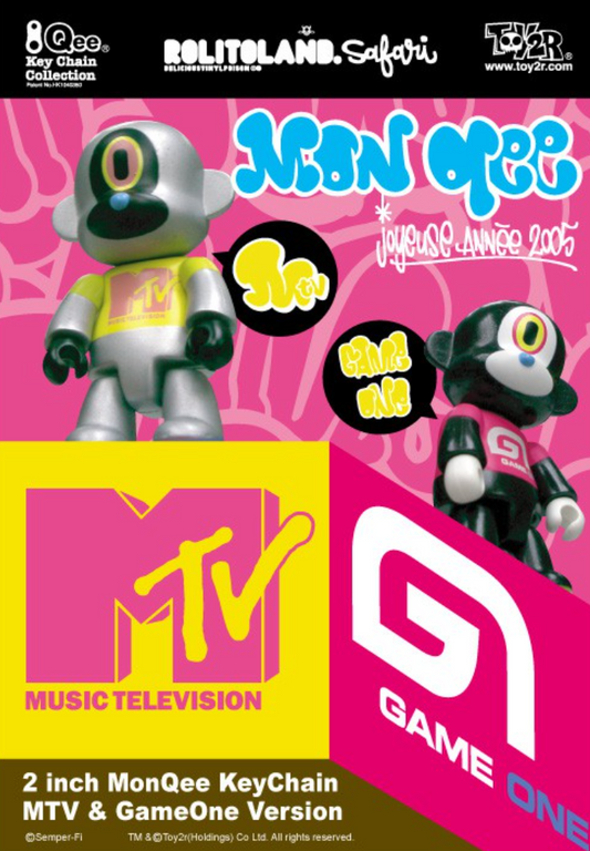 Toy2R 2005 Rolitoland Safari Mon Qee MTV & Game One 2 2.5" Action Figure Set
