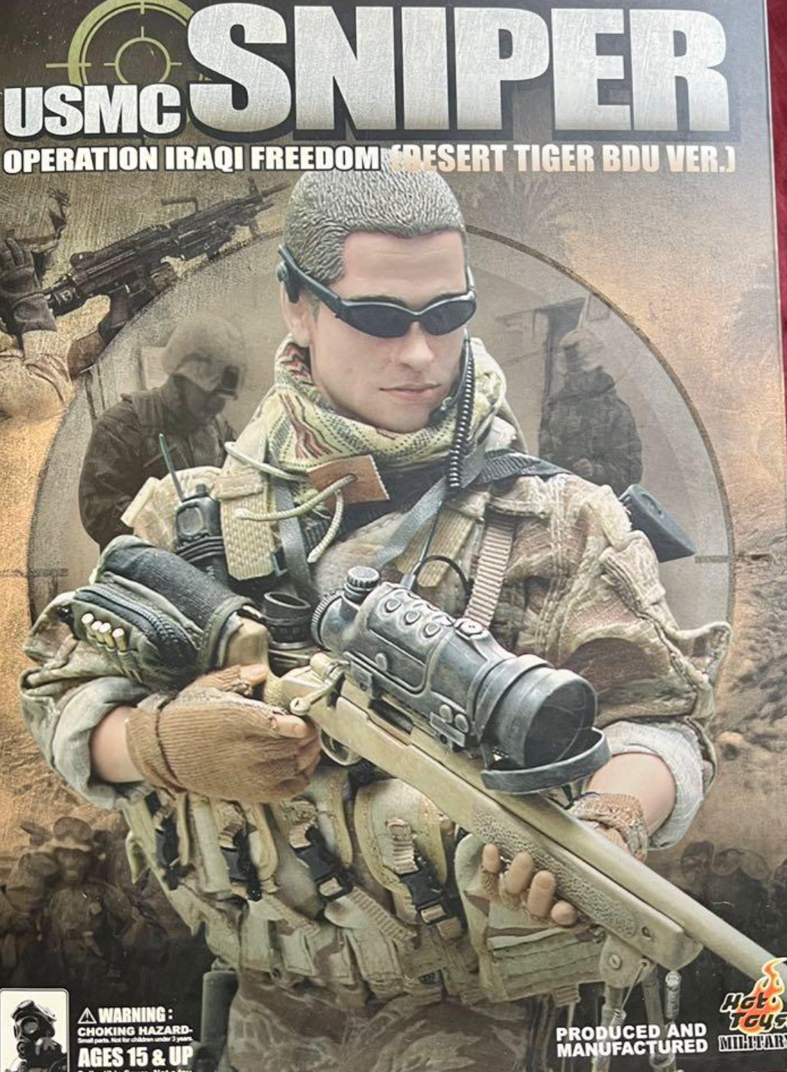 Hot Toys 1/6 12" USMC Sniper Desert Tiger Bdu Ver Action Figure