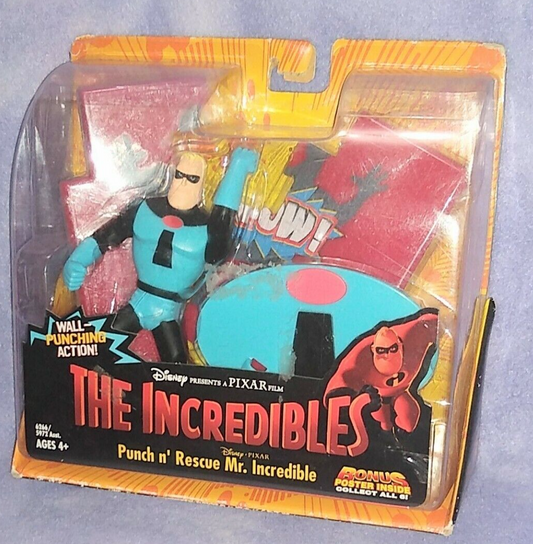 Hasbro 2003 Disney Pixer The Incredibles Punch n’ Rescue Mr. Incredible Action Figure