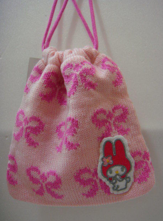 Sanrio My Melody Vivitix Girls 6" Yarn Drawstring Bag