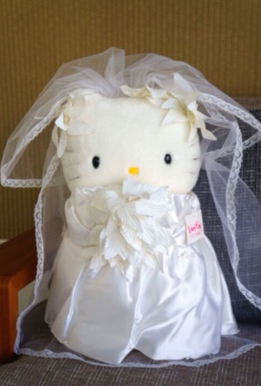 Sanrio 1999 Hello Kitty Vivitix Girls Wedding Bride 18" Plush Doll Figure