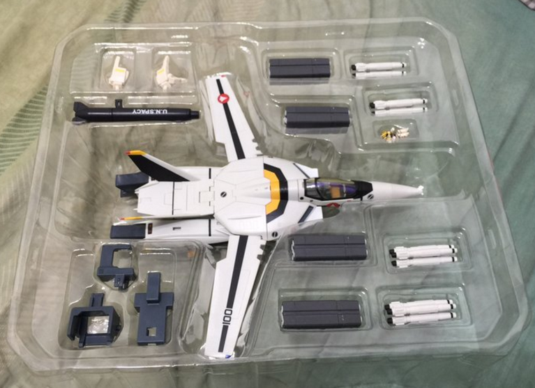 Yamato 1/60 Robotech Macross Do You Remember Love VF-1S with Super & Strike Parts Roy Focker Action Figure Used