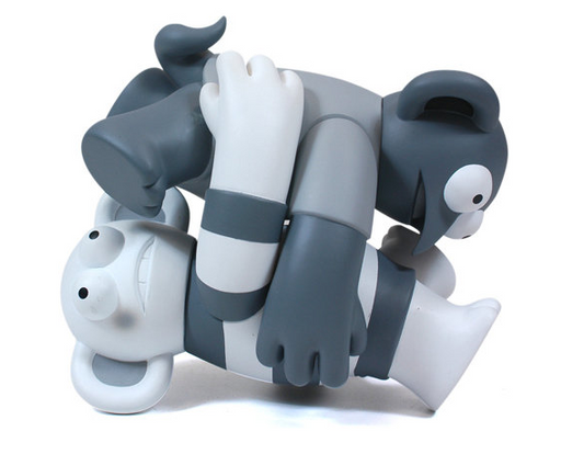 Amos Toys 2008 James Jarvis Wrestling Elves SE Monochrome Ver 8" Vinyl Figure - Lavits Figure
 - 1