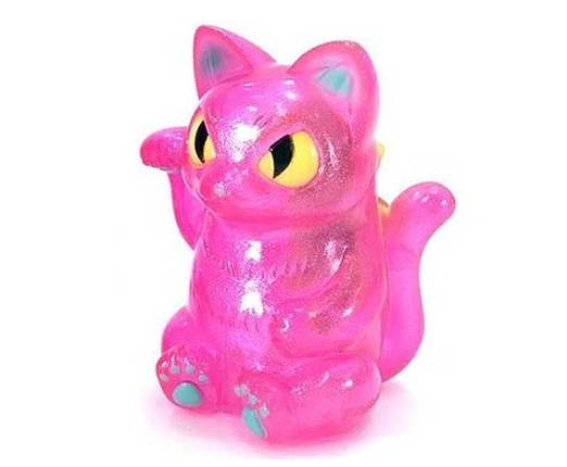 Konatsu 2015 Konatsuya Lucky Negora Toycon Exclusive Pink Clear Ver 2" Vinyl Figure - Lavits Figure
 - 1