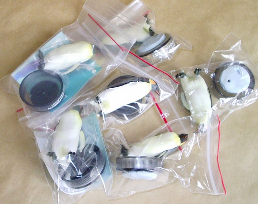 Kaiyodo Limited Penguin Bottle Cap 6 Trading Collection Figure Set Used - Lavits Figure