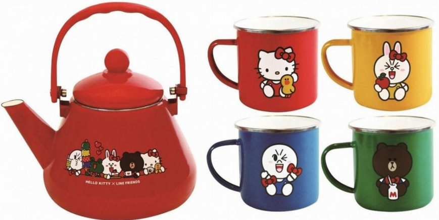 380Ml Hellokittys Print Ceramic Tea Set Teapot Teacup Milk Coffee