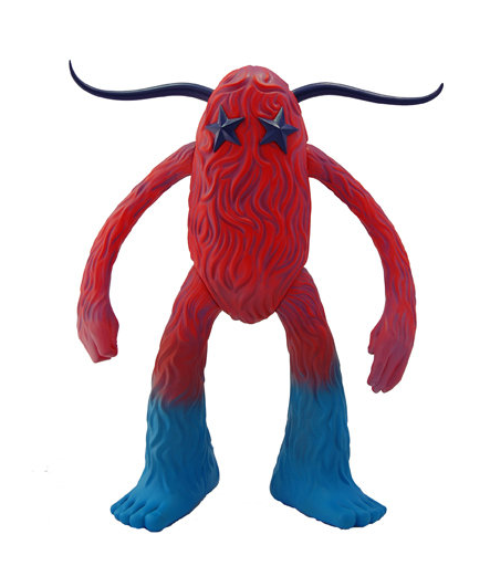 Bigshot Toyworks 2010 Jeff Soto The Seeker Fire Red Blue Ver 11" Vinyl Figure - Lavits Figure