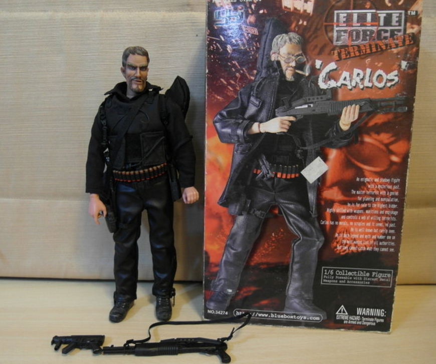 BBi 12" 1/6 Elite Force Terminate Carlos Collectible Action Figure Used - Lavits Figure
- 1