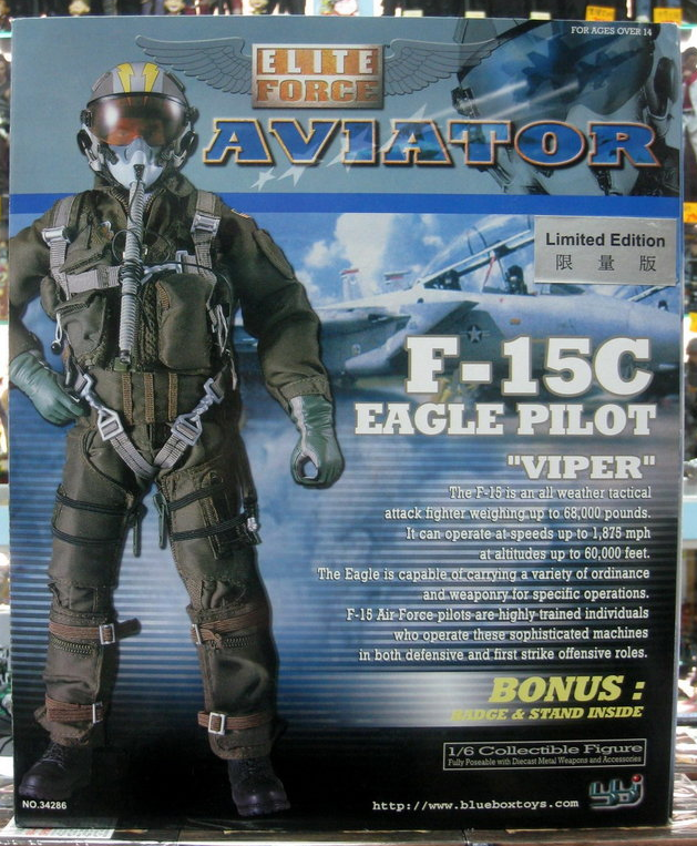 BBi 12" 1/6 Collectible Items Elite Aviator F-15C Eagle Pilot Viper Limited Edition Action Figure - Lavits Figure
- 2