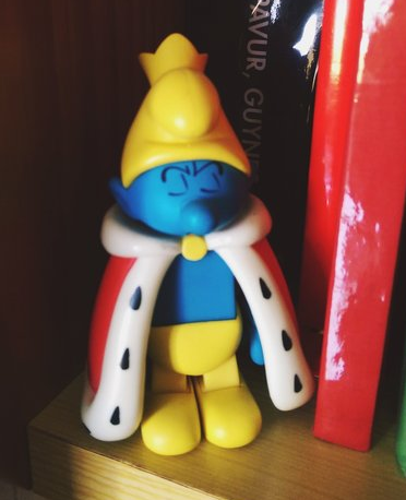 Medicom Toy 2005 Kubrick 100% Peyo Keisuke Sawada Smurf Series 3 King Ver 3" Vinyl Figure - Lavits Figure