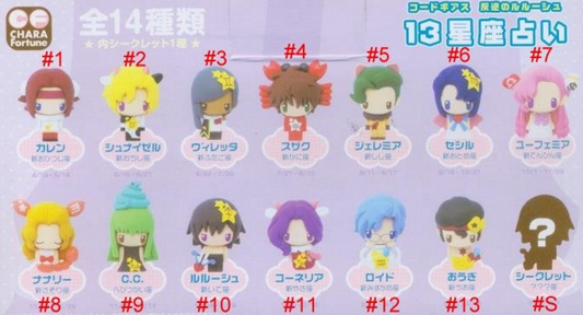 Megahouse Code Geass Chara Fortune 14 Mascot Trading Strap Figure Set - Lavits Figure
