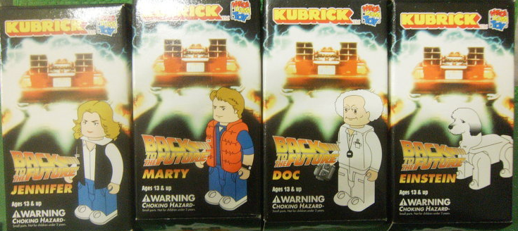 Medicom Toy Kubrick 100% Back To The Future 4 3" Vinyl Figure Set Jennifer Marty Doc Einstein - Lavits Figure