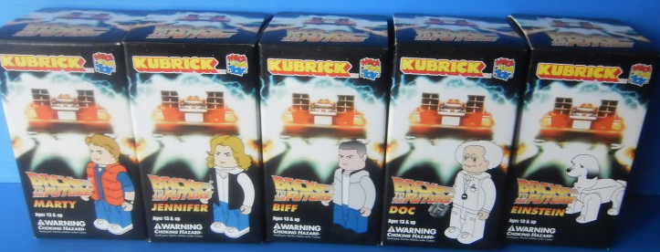 Medicom Toy Kubrick 100% Back To The Future 5 3" Vinyl Figure Set Jennifer Marty Doc Einstein Biff - Lavits Figure