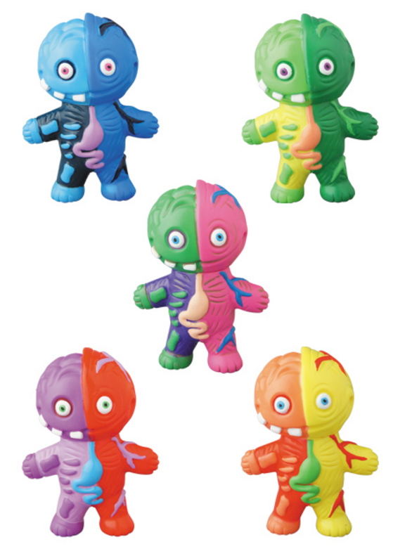 Medicom Toy VAG Vinyl Artist Gacha Gashapon Series 7 Gacky Kun New Color 5 2.5" Figure Set - Lavits Figure